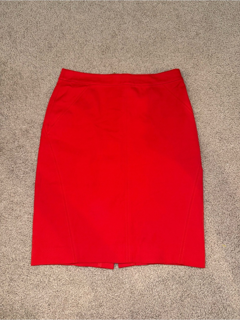 Ann Taylor Red Pencil Skirt - Sleek Tailored Silhouette